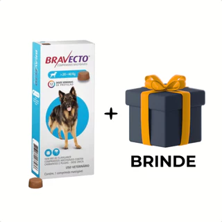 Bravecto Antipulgas e Carrapatos Cães 20 a 40kg Comprimido 1000mg MSD + Brinde em Oferta na Shopee