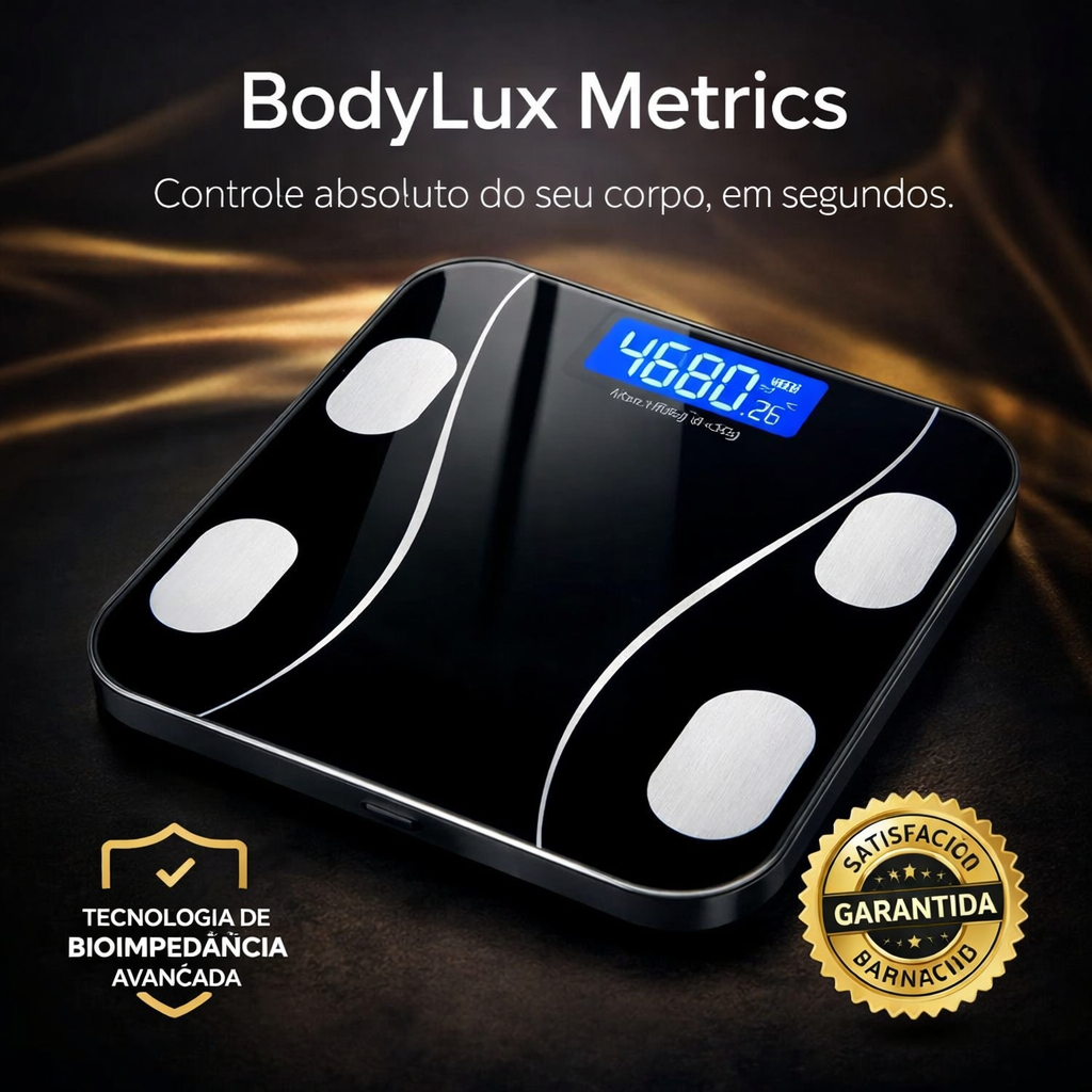 Balança Corporal Inteligente Bioimpedancia Alta Precisao 140kg Peso ...
