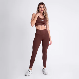 Conjunto Feminino Fitness Academia Treino Dia a Dia Esportes Top + Calça Zero Transparência