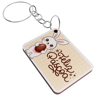 Lembrancinha Especial Feliz Páscoa Desenho Coelhinho Chaveiro Delicado em Oferta na Shopee