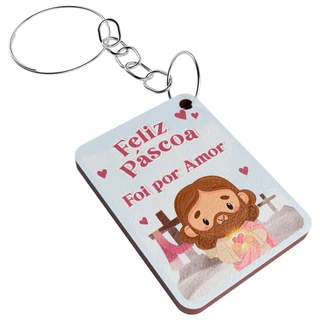 Lembrancinha Chaveiro Feliz Páscoa Foi Por Amor Mimo Especial em Oferta na Shopee