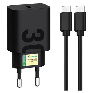 Carregador 30W P/ Motorola Turbo Tipo C G05 G06 G24 EDGE 30 G14 G04 E7 E40 G52 G82 EDGE 50 FUSION