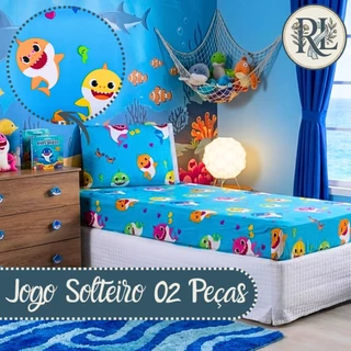 Jogo de Lençol Solteiro 02 Peças  Micro percal Estampado Infantil em Oferta na Shopee