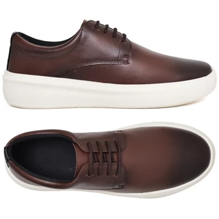 Tenis Casual Masculino Sola Alta Sapatenis Social All Couro Star Trabalho Confortável Presente Noivo Casamento Sunset