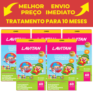 Lavitan Patati Patata Sabor Tutti Frutti Cimed C/60 Cpr (kit com 5) em Oferta na Shopee