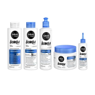 Kit Crescimento SOS Bomba Original Ativador de Cachos e Tônico Salon Line em Oferta na Shopee