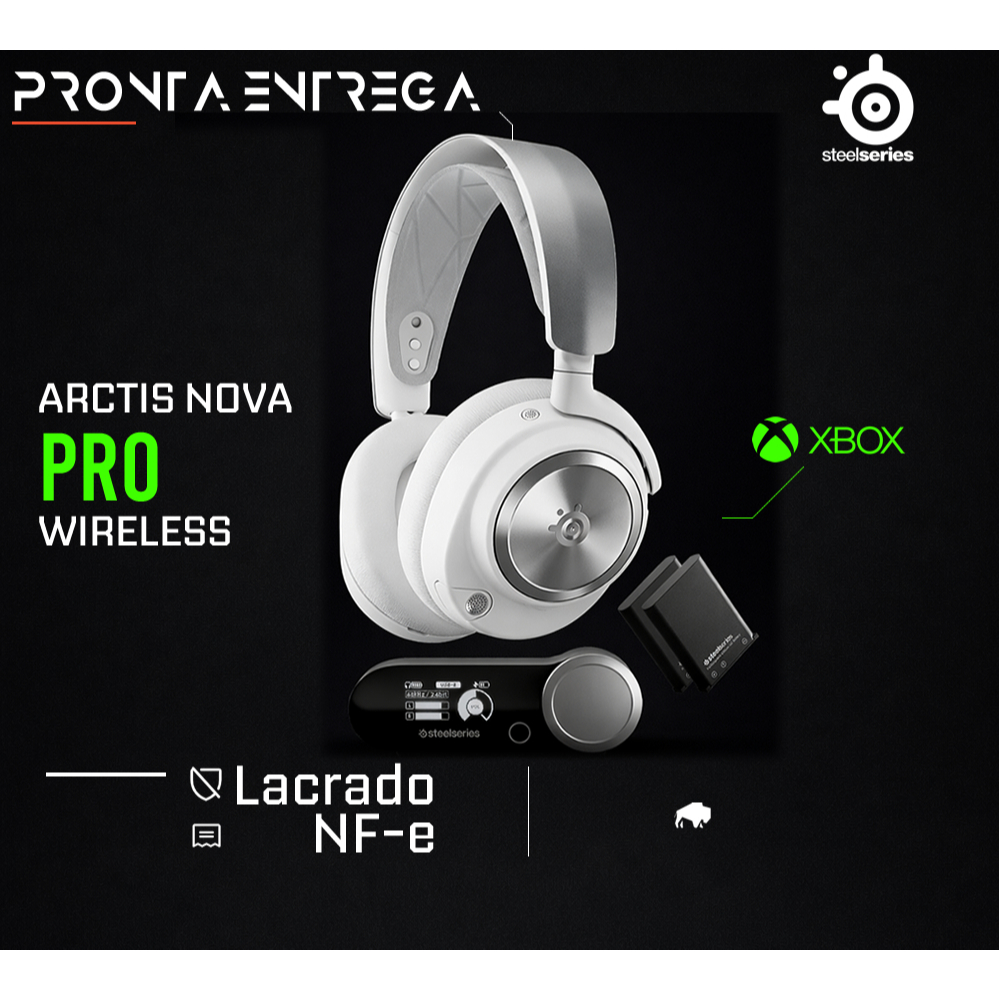 Headset Steelseries Arctis Nova Pro Wireless para Xbox PS5 PS4 e