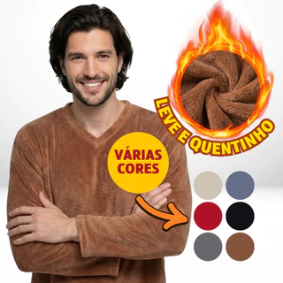 Pijama Masculino Soft Fleece Macio Leve & Quentinho Liso Inverno em Oferta na Shopee