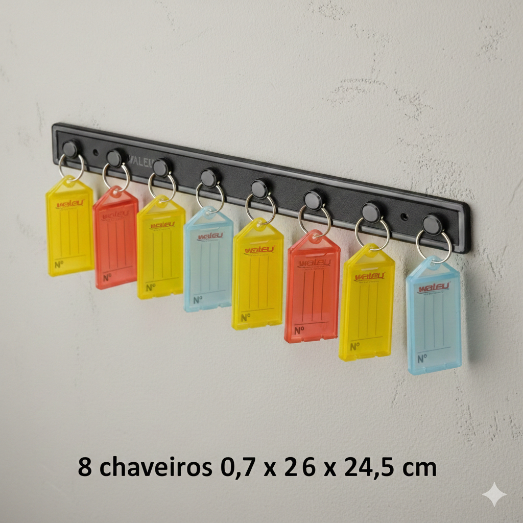 Chi-O Chi-Organizer プログラム Suporte Organizador Chave Com 8 Chaveiro Sortido - Pratico