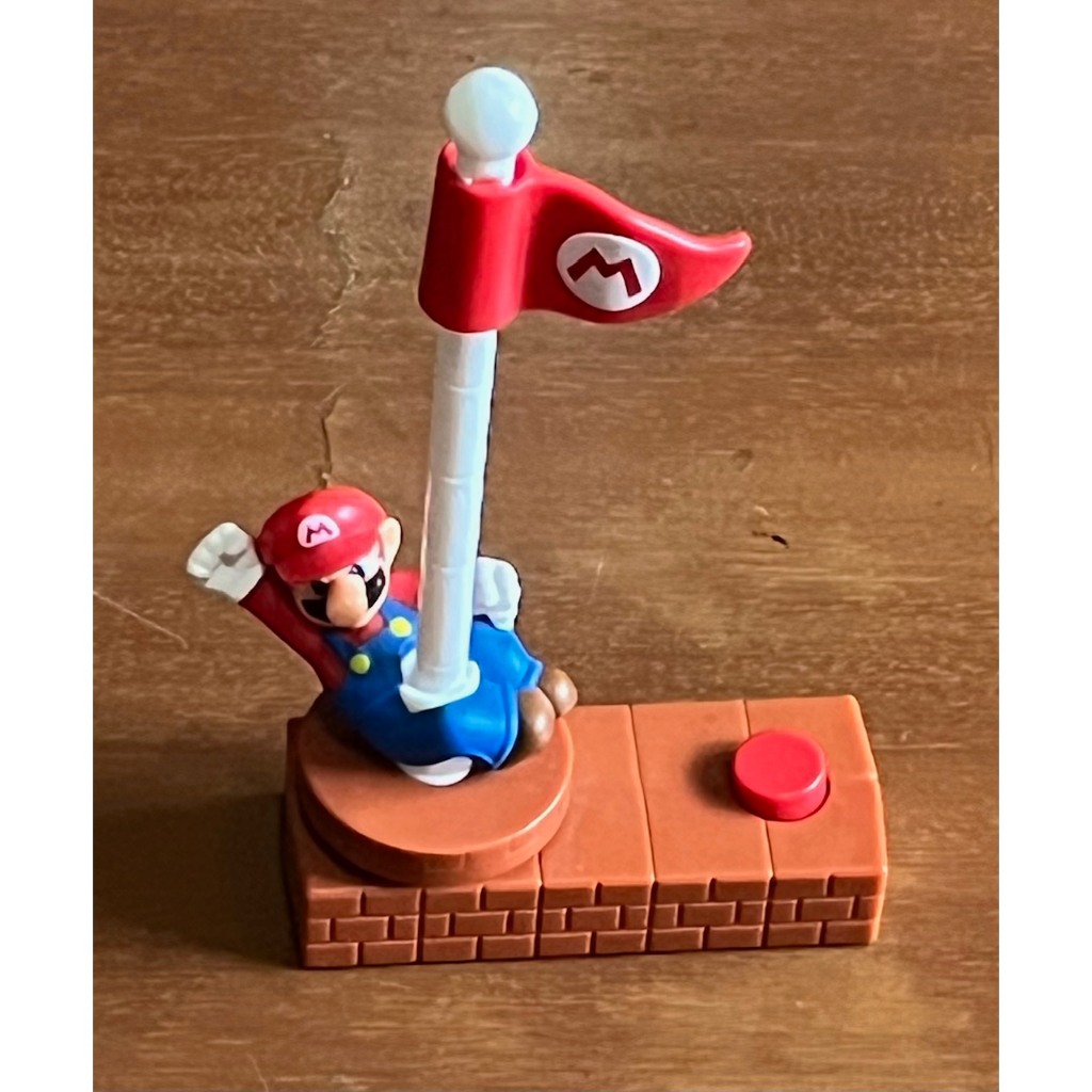 Boneco Antigo do Super Mário Mastro Bandeira (15cm) McDonald`s Bem Conservado. Item de Coleção Escasso em Oferta na Shopee