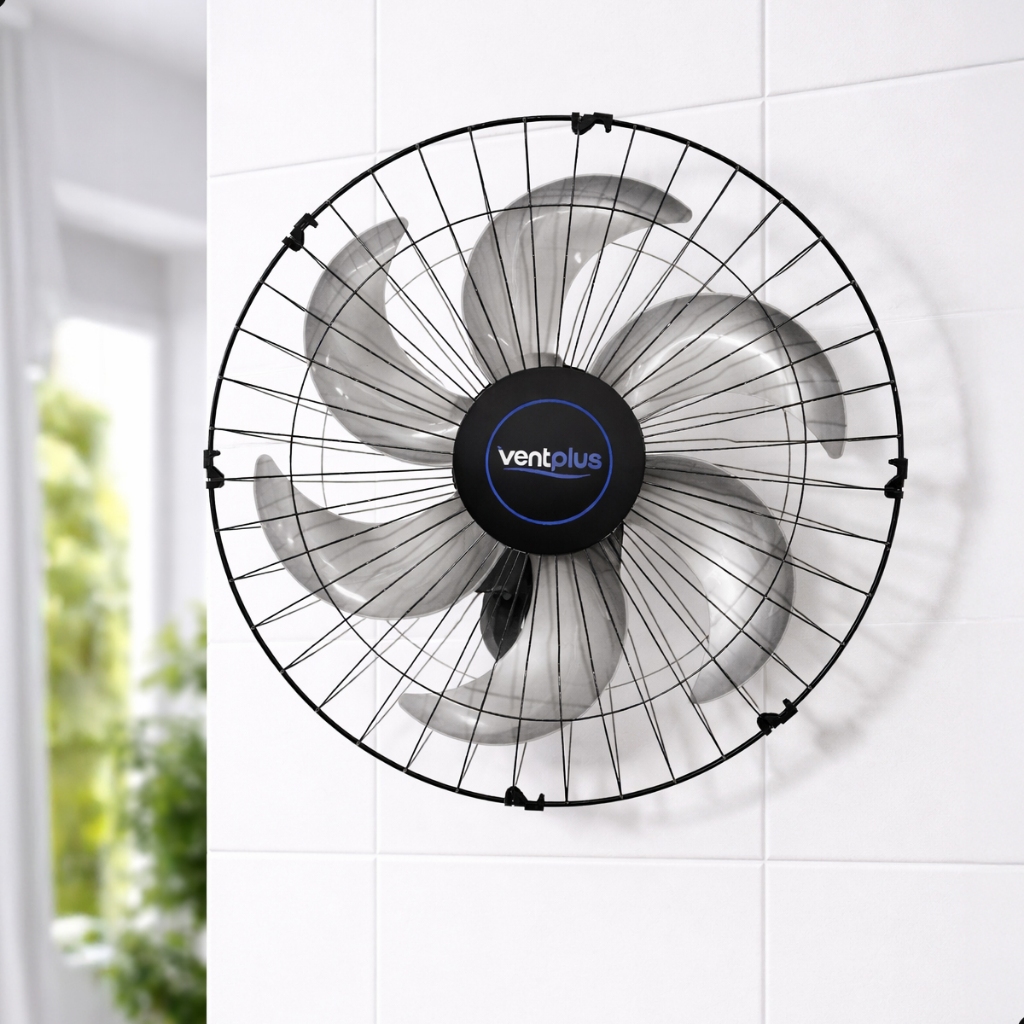 Ventilador Parede 200w Ventplus Forte Potente Biturbo 50cm Preto ...
