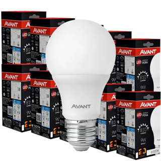 Kit com 10 Lâmpadas Led 9W Bivolt Branco Frio 6500K Avant