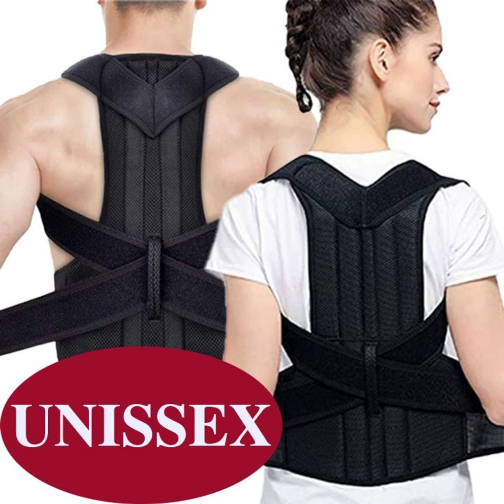 Corretor Postural Ajustável Unissex com Suporte Lombar - Cinta ...