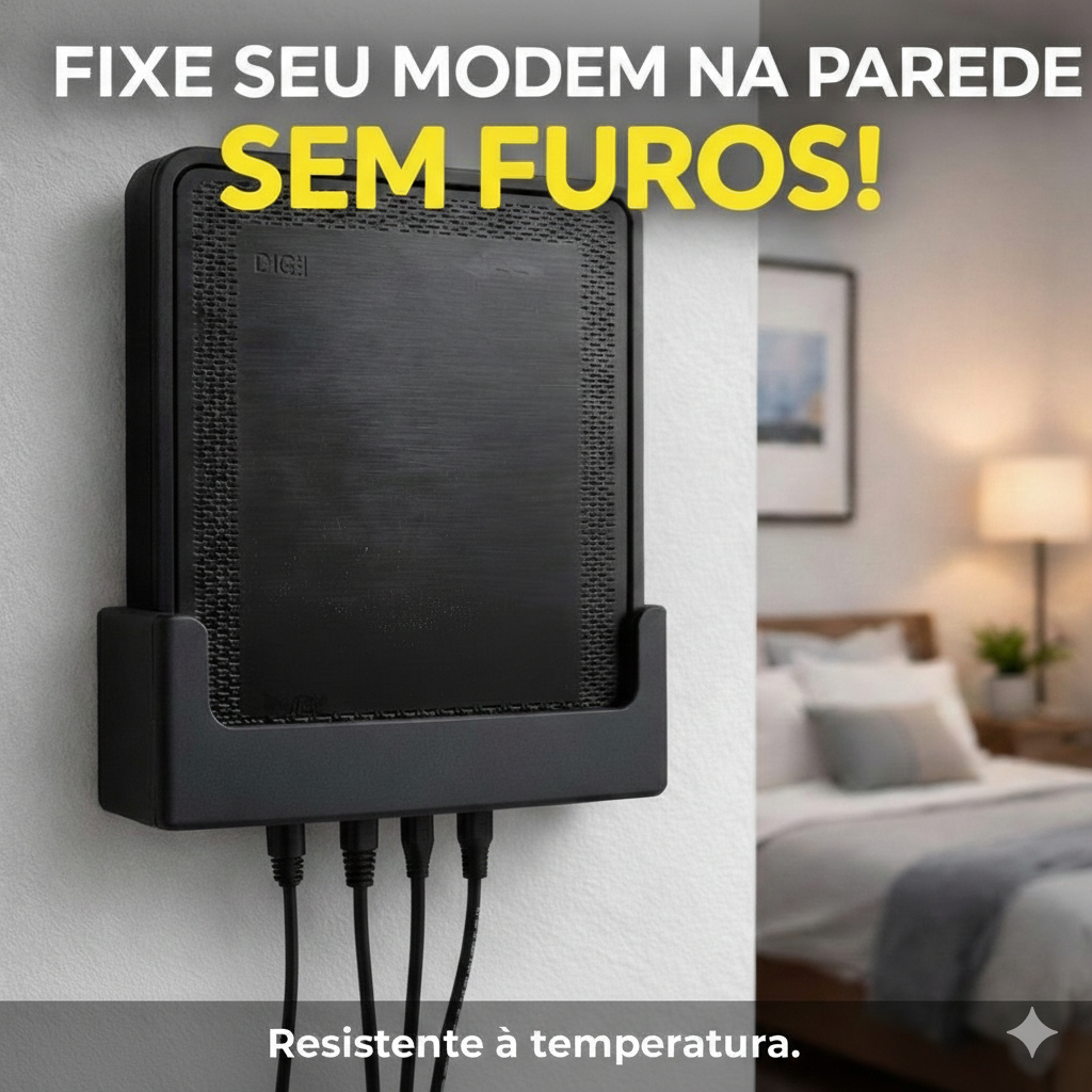 Suporte para Modem Vivo Fibra (Sem Furos na Parede) | Shopee Brasil