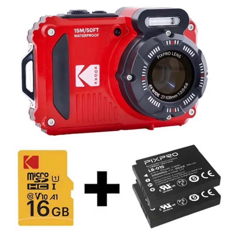 Camera Kodak Wifi Resistente À Água Fullhd 16mp Pixpro Wpz2 Com Nf