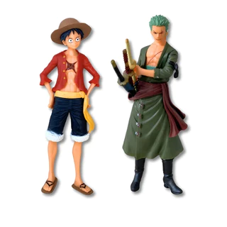 Boneco Action Figure Geek One Piece Luffy & Zoro – 18 cm Anime Colecionável