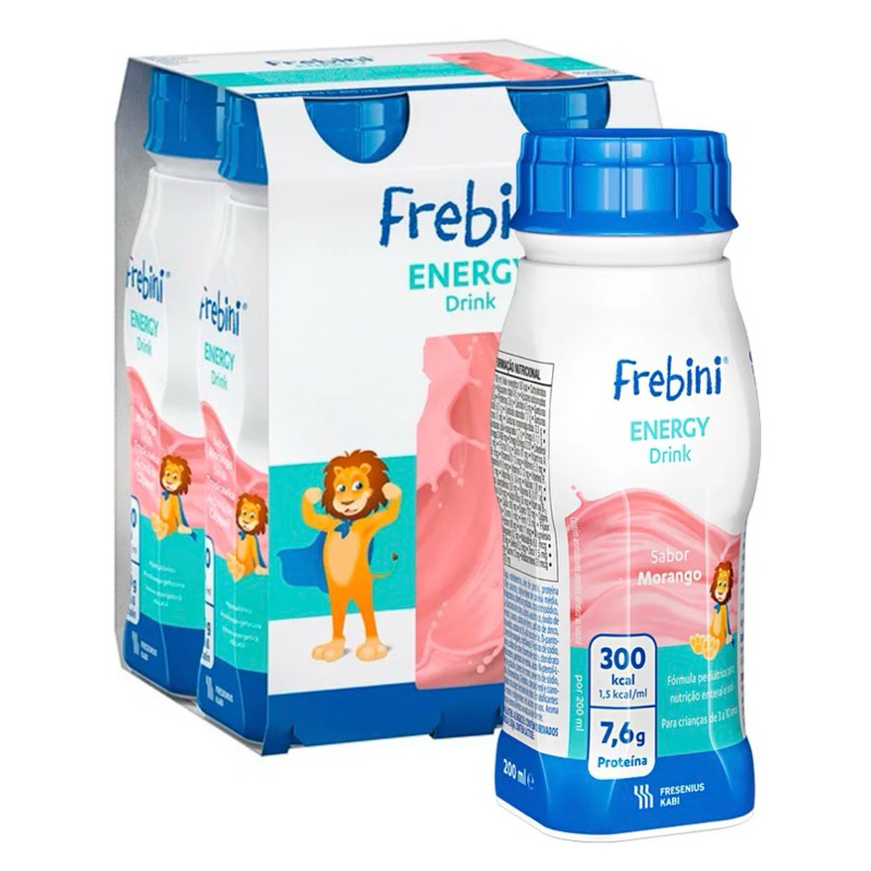 Frebini Energy Drink 200ml Pack Com 4 Unidades - Fresenius Morango ...