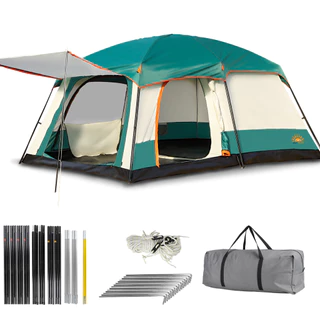 Barraca de Camping 9-12 Pessoas Grande Varanda 2000mm impermeável 380*260*200cm em Oferta na Shopee