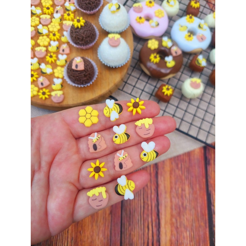 Mix Abelhas Sprinkles, Confeitos de Açúcar, Apliques de Past