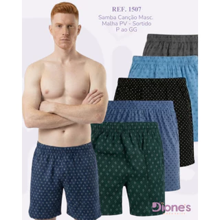 Short Pijama Samba Canção Masculino Confortável Malha Leve P ao GG Envio Rápido em Oferta na Shopee