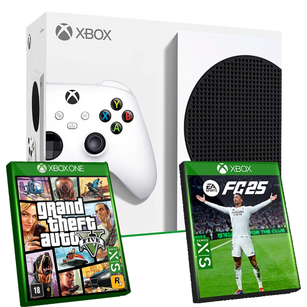 Console Xbox Series S 512GB SSD + 2 Controles Sem Fio + Game Pass + Com Nota Fiscal e Garantia