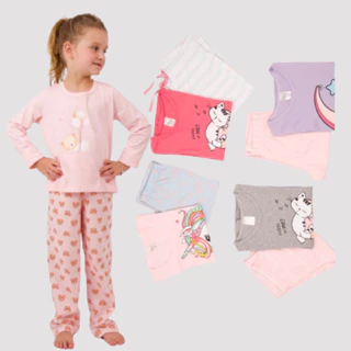 Kit 4 Pijamas Infantis de Inverno 100% Algodão Estampas Sortidas em Oferta na Shopee