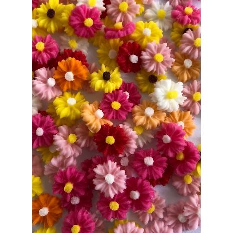 Confeito de açúcar para decoração de doces flor 04 (*** MEDI