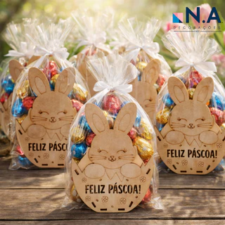 Cachepô Coelho de Páscoa em MDF 10/5/2 unidades  – Lembrancinha Personalizada “Feliz Páscoa em Oferta na Shopee