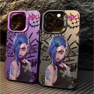 Anti-impacto silicone Capinha capa Fosco Jinx para IPhone XR 11 12 13 14 15 16 17 PRO MAX 14 15 16 PLUS