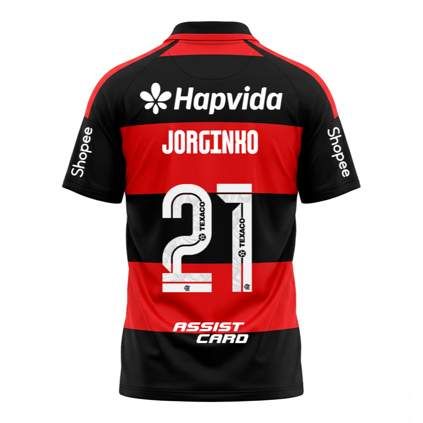 Manto Flamengo Masculina Jogo 1 Adidas 2026 - C/ Kit Patrocínio - Jorginho 21