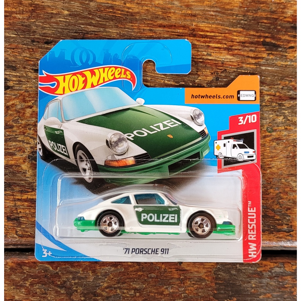 Hot Wheels - '71 Porsche 911 Branco e Verde - HW Rescue 2019