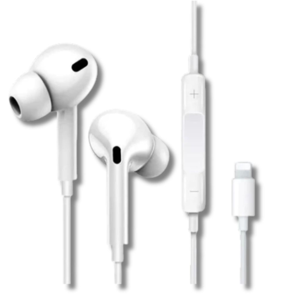 Fone De Ouvido Com Fio Para IPhone Lightning IP X - XR - 11 - 12 - 13 ...