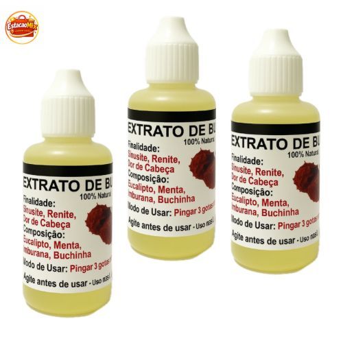kit com 3 unidades de extrato natural bucha do norte 20ml | Shopee Brasil