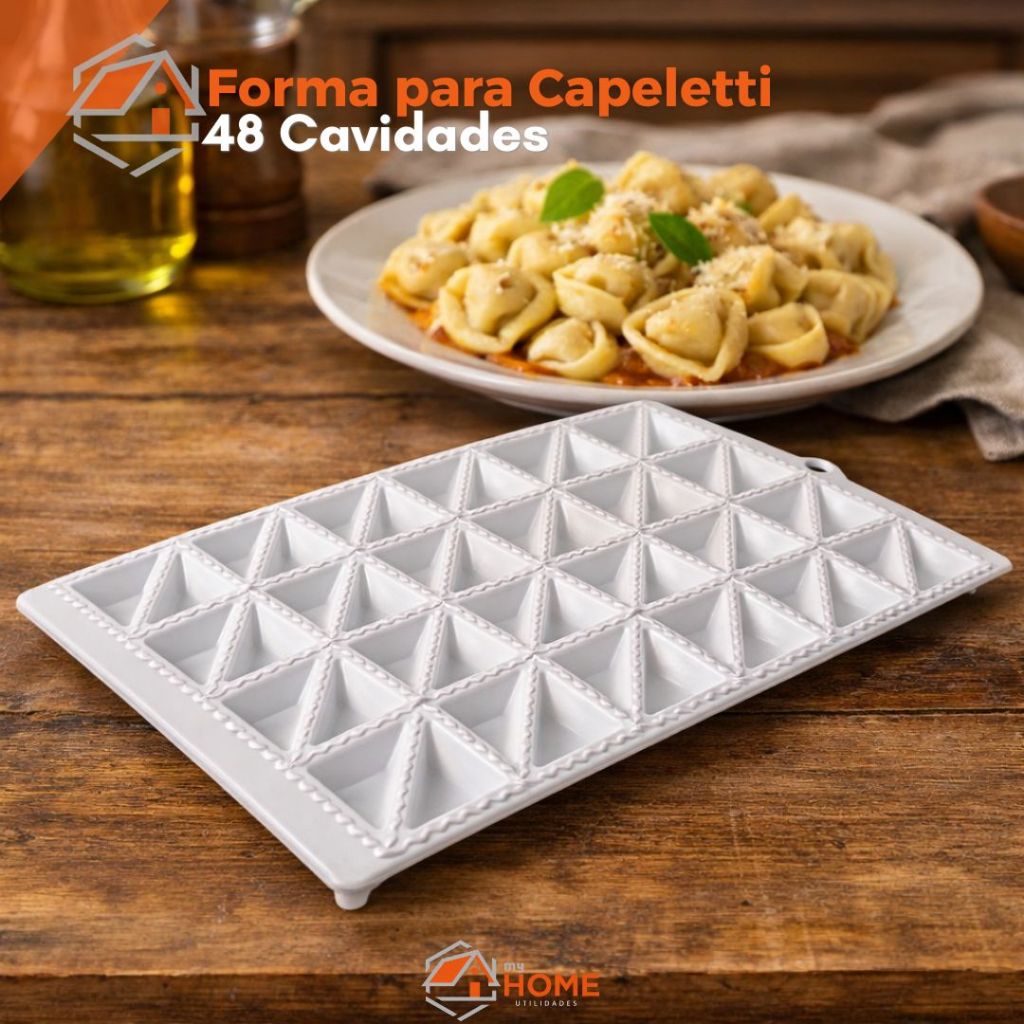 Forma Molde Plástico Para Massa Capeletti 48 Cavidades