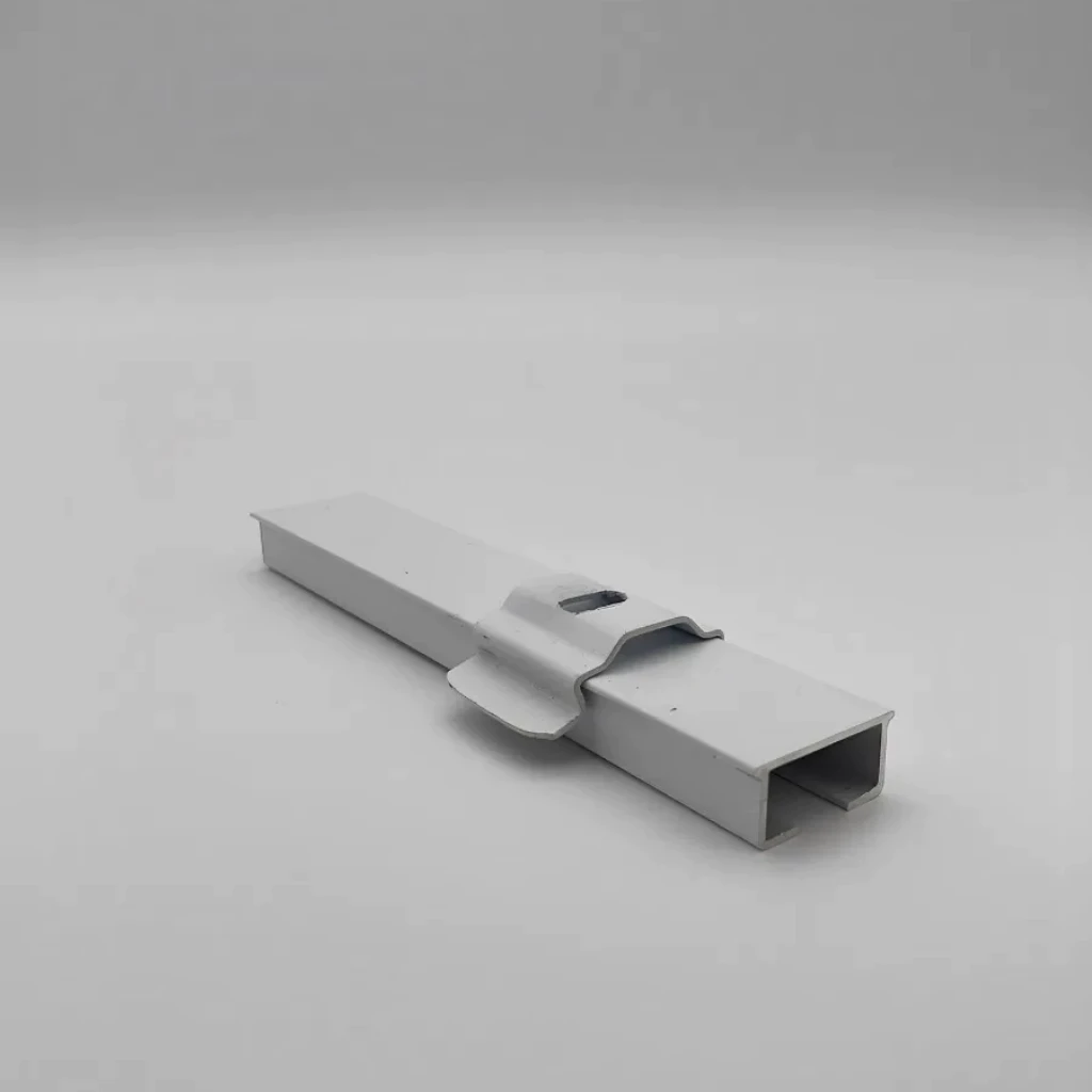 Trilho Suíço Simples Max Alumínio Branco Presilhas + Deslizantes + Terminais + Parafusos para instalação — foto 4 de 4