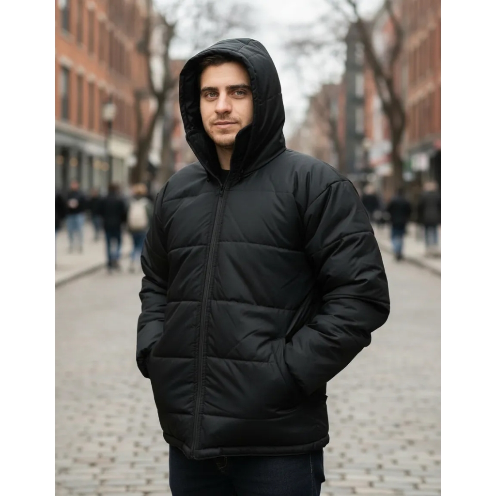 Jaqueta Acolchoada Plus Size Impermeável Frio Intenso, Neve