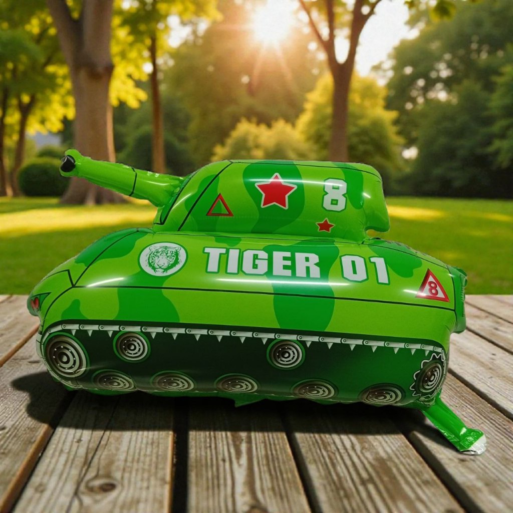 Kit Com 5 Balão Metalizado Exército Tanque De Guerra verde lima modelo 2 em Oferta na Shopee