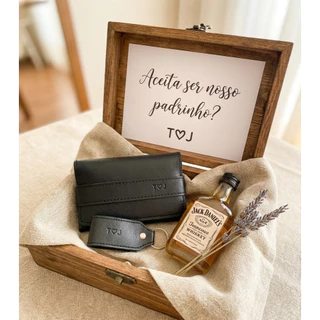KIT Carteira e Chaveiro Personalizados Presente Lembrança Padrinhos em Oferta na Shopee