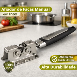 Afiador de Faca e Tesoura Amolador Profissional Afiação Rápida em Aço Inoxidável em Oferta na Shopee