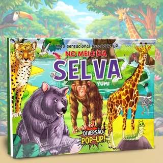 Livro Infantil Pop-up No Meio Da Selva Em 3d | Animais Interativos | Capa Dura Livro Educativo Colecionável em Oferta na Shopee