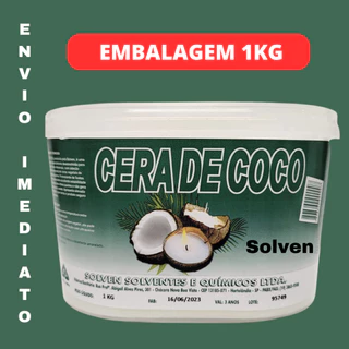Cera de Coco para Velas 100% Vegetal 1kg Solven