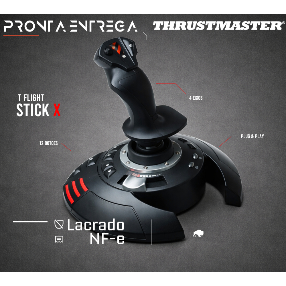 Joystick Thrustmaster T.flight Stick X para PC Original | Shopee