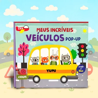 Livro Fofinho Infantil Do Bebê Meus Incríveis Veículos Pop-up 3d - Levante As Abas Primeiras Palavras em Oferta na Shopee