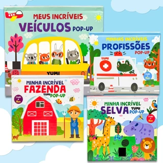 Coleção Livro Fofinho Infantil para Bebê Meus Incríveis Pop-ups 3d - Levante As Abas Primeiras Palavras em Oferta na Shopee