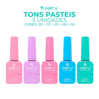Kit 5 Esmaltes em Gel Tons Pasteis Candy Dafu Novidade Alta Pigmentação Nail 10ml em Oferta na Shopee