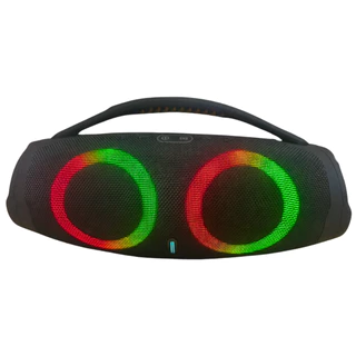 Caixa De Som Sem Fio Bluetooth Estilo Boombox 3 Grande Rgb Preto 127/220v Portátil em Oferta na Shopee