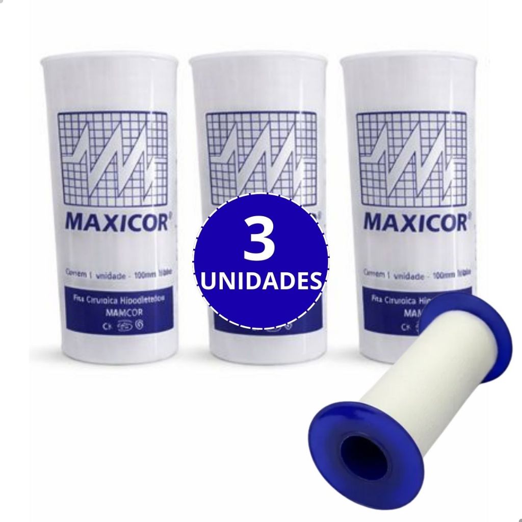 Fita Cirurgica Hipoalergenica Maxicor 100mm x 4,5m Hospitalar | Shopee ...