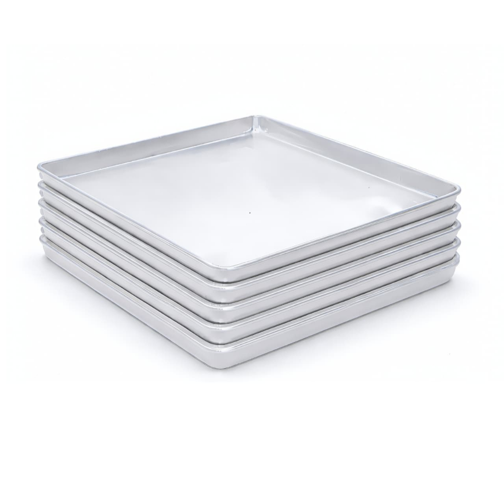 Kit Com 5 Assadeiras Lisas Pão Doce 58x68 Aluminizada Cainco