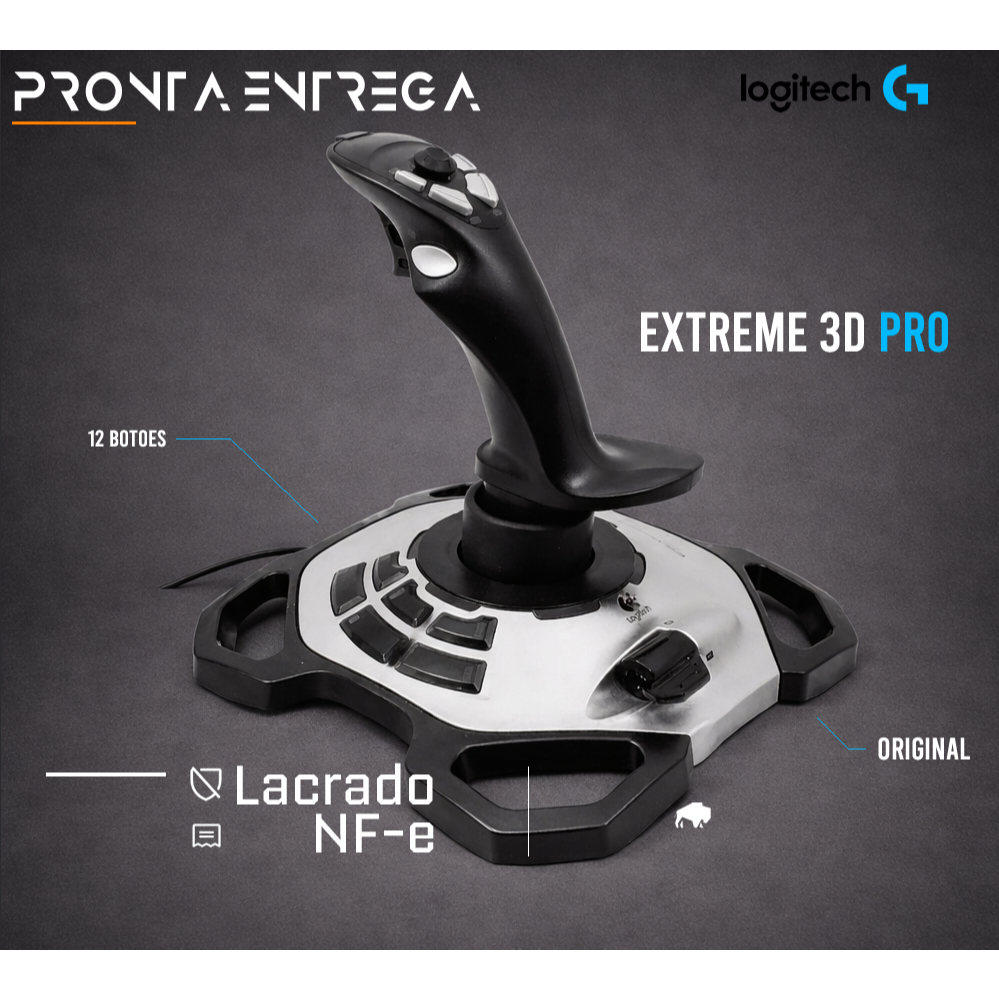 Joystick Logitech Extreme 3D Pro Original | Shopee Brasil