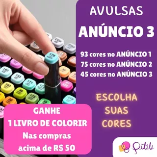 Caneta Marcadora Touch (AVULSA) - ANÚNCIO 3 - Ponta Dupla Para Colorir Unidade
